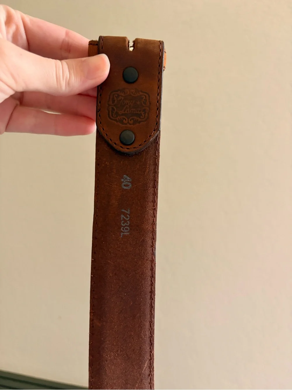 Abrand Brown Braided Leather belt - NO BUCKLE